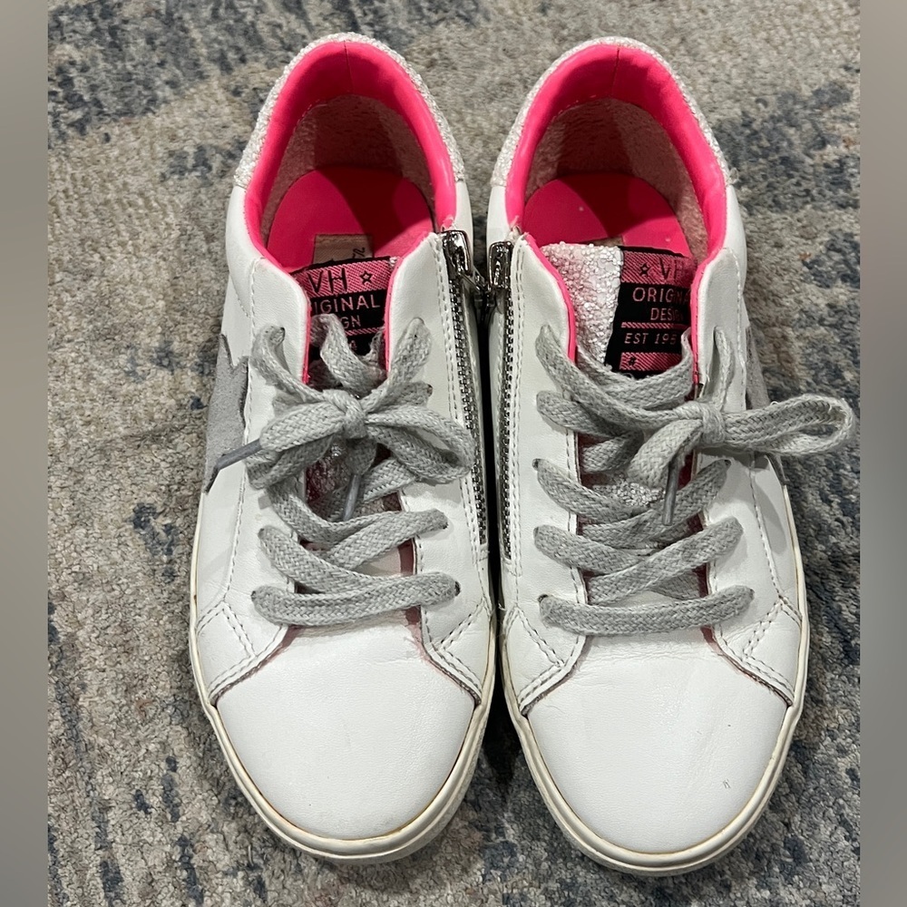 Vintage Havana Kids White and Pink Sneakers